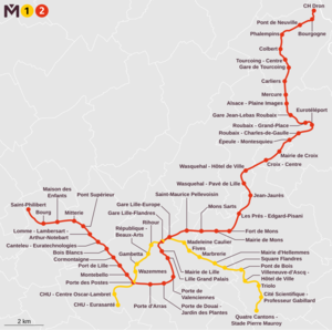 Accessible text description of the metro map below